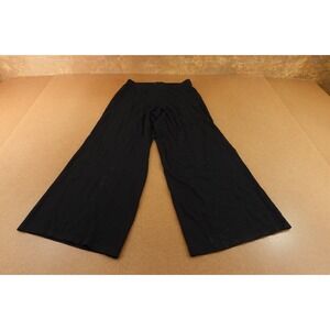 Parfois Womens Size XS Black Pull On Sheer Knit Wide Leg Cropped Pants‎ New